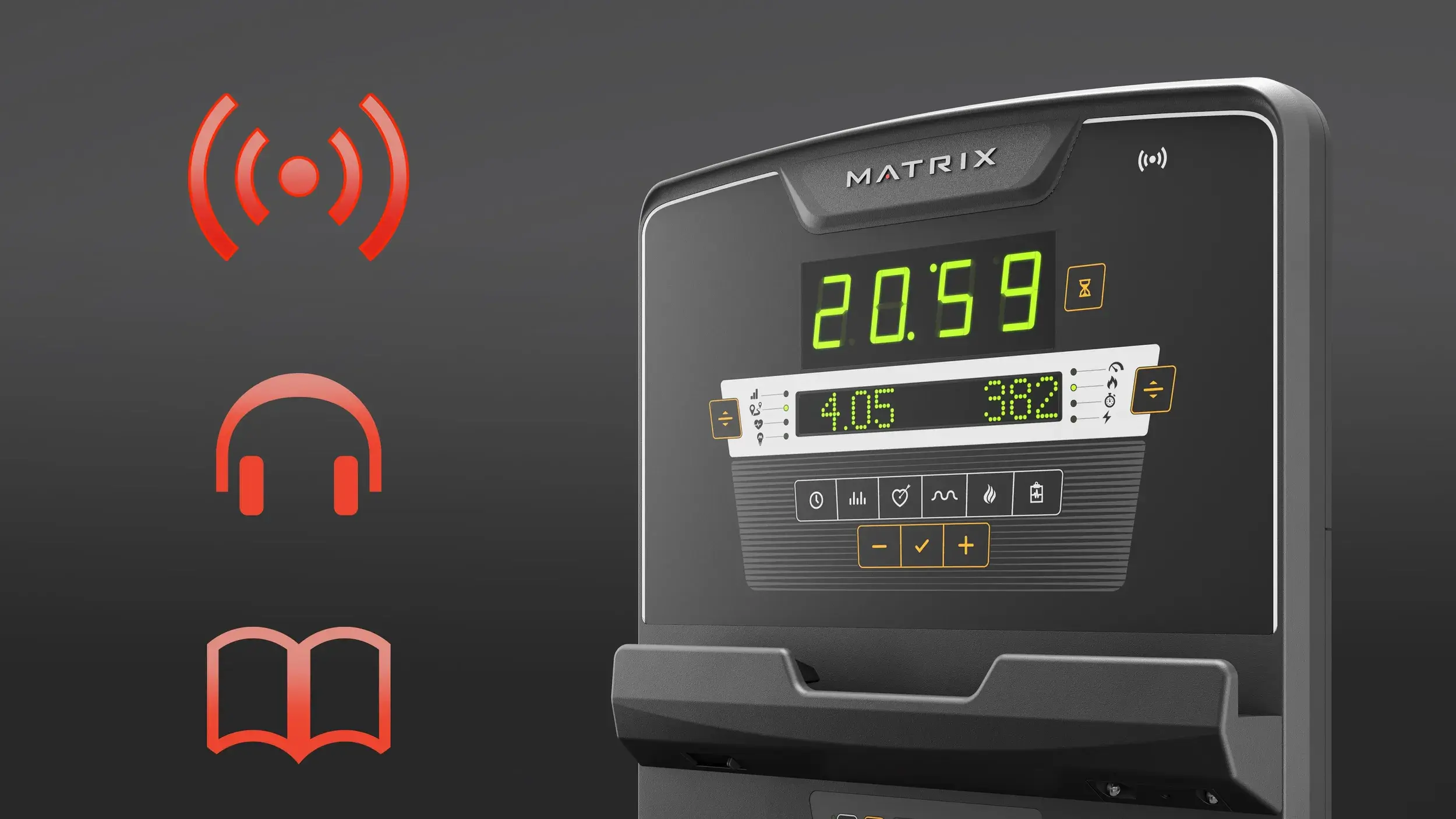 Endurance Upright Cycle-LED Console - Convenience Features